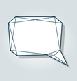 low polygon blue speech talk balloon diamond vector image vector image