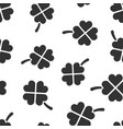 four leaf clover icon in flat style st patricks vector image