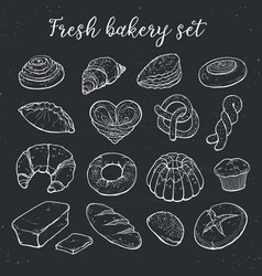 Bread realistic icons set Royalty Free Vector Image
