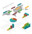 infographic template with 3d isometric vector image