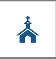 church icon in flat style isolated logo vector image