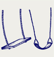 garden swing hanging vector image