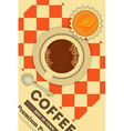 coffee and orange cupcake vector image vector image