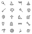 halloween line icons 6 vector image
