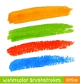 set of colorful watercolor brush strokes vector image vector image
