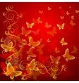abstract colorful background with butterflies vector image