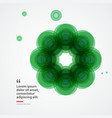 abstract flower green color made from circles vector image