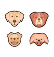 collection emblems dogs vector image vector image