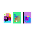 colorful trendy abstract design template vector image vector image