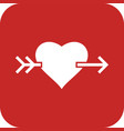 heart cross arrow icon vector image