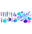 isometry set of characters people are teenagers vector image vector image