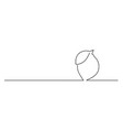 lemon one line art fruit lineart black line vector image vector image