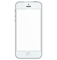 realistic white iphone 5s with blank screen vector image