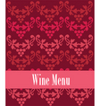 wine menu vector image vector image