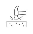 concrete strength line outline icon vector image