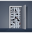 door to boiler room vector image vector image
