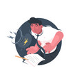 indigestion and poor health vector image vector image