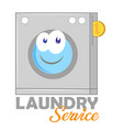 laundry logo for your business isolated on white vector image vector image