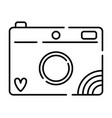 minimal camera line black vector image
