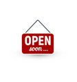 opening business sign reopening open soon vector image