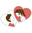 beautiful and romantic couple vector image