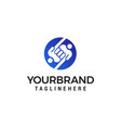 hand people logo design concept template vector image vector image