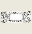 ornamental doodle floral frame vector image