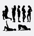 pregnant woman silhouettes vector image