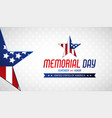 happy memorial day greeting card vector image