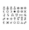 lunar phases and aspects vector image