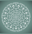 ornamental round lace pattern vector image vector image