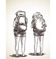 backpacker vector image vector image