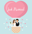 cartoon of the bride and groom vector image