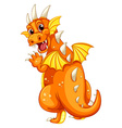 Fairy orange baby dragon as horned legendary Vector Image