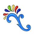 mexican ornamental swirl vector image