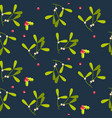 mistletoe leaves seamless pattern vector image vector image