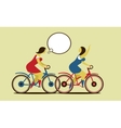 girls ride on the bike vector image