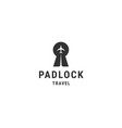 padlock logo vector image