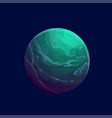 cartoon dark green space planet galaxy fantasy vector image vector image