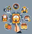 fuel pump flat concept vector image vector image