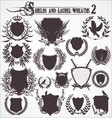 shields and laurel wreaths - set 2 vector image vector image