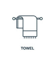 towel icon line element from bathroom collection vector image vector image