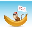 happy new year of chinese monkey christmas card vector image