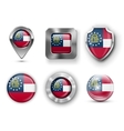 usa state flag badges vector image