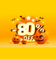 halloween special 80 off sale banner promotion vector image vector image