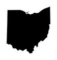 map of the us state of ohio vector image vector image