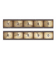 movie countdown old grunge film strip vector image vector image