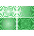 set green sunburst backgrounds vector image