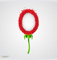 oval photo frame made of many hearts vector image