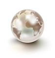 precious earth like a white pearl over white vector image vector image